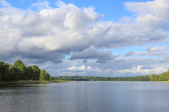 Beautiful lake view. Mazury, Poland.