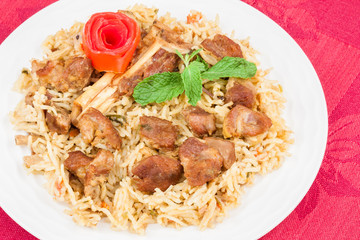 Mutton Biryani Closeup