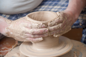 Hands of a potter