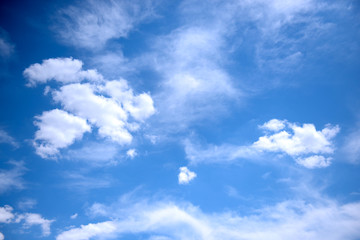 Blue sky with white clouds