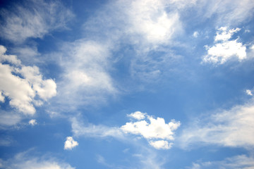 Blue sky with white clouds