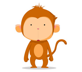 Cute baby monkey cartoon