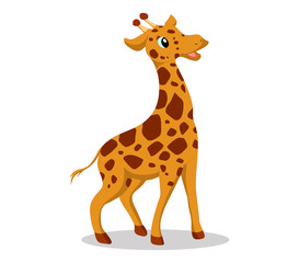 Fototapeta premium Cute baby Giraffe cartoon