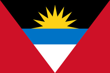 High detailed vector flag of Antigua and Barbuda - obrazy, fototapety, plakaty