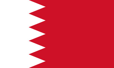 High detailed vector flag of Bahrain