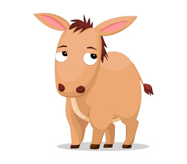 Cute baby dolkey cartoon