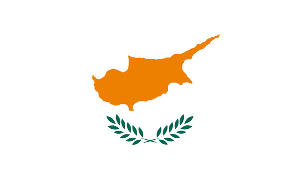 High detailed vector flag of Cyprus