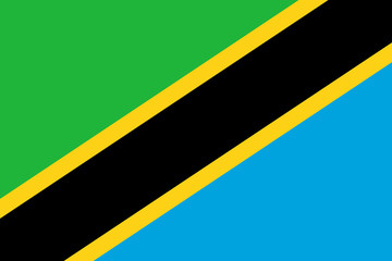 High detailed vector flag of Tanzania - obrazy, fototapety, plakaty