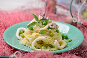 pasta con patate e polpo