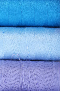 Colorful sewing threads background
