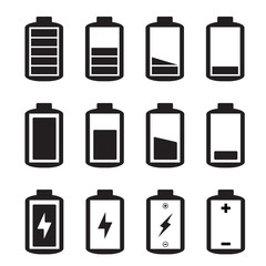 Battery icons set