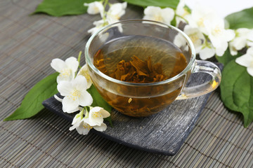Jasmine tea on table