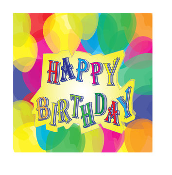 Happy Birthday Colorful Balloon Vector