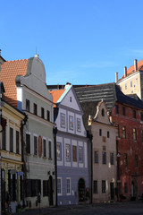 Fototapeta na wymiar View of a street in Cesky Krumlov