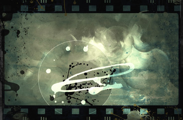 Grunge film frame with space for text or image