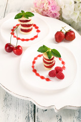 Fresh strawberry with banana