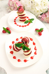 Fresh strawberry with banana