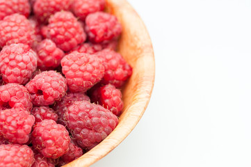 red raspberry in plate