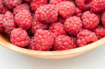 red raspberry in plate