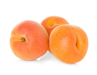 Fresh apricots isolated on white