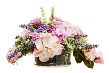 Bouquet from artificial flowers.