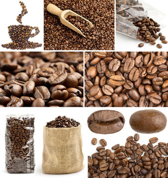 collage of coffee beans