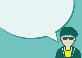 People icon and peoples talking with Speech Bubble