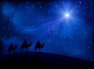 Three wise men and star