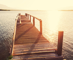 Fototapeta premium Boardwalk on beach