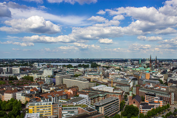 Fototapeta na wymiar Hamburg von oben Luftaufnahme