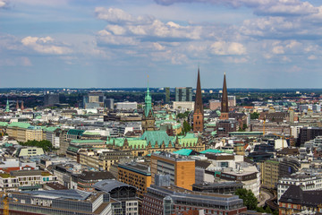 Naklejka premium Hamburg von oben Luftaufnahme