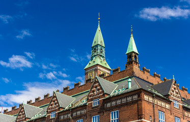Fototapeta na wymiar Roof of Copenhagen City Hall - Denmark