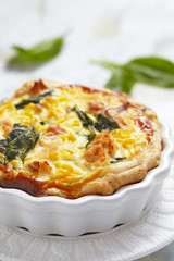 Quiche with salmon