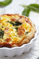 Quiche with salmon