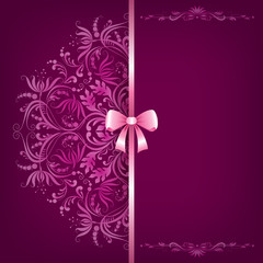 Elegant background and ornament with bow