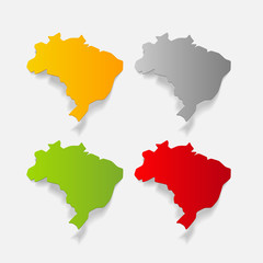 realistic design element: brazil