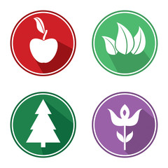 Abstract nature sign set