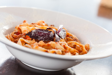 pasta with sauce