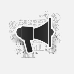Drawing business formulas: megaphone