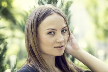 portrait of a girl in the park
