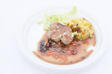Fillet of pork marinated in brandy