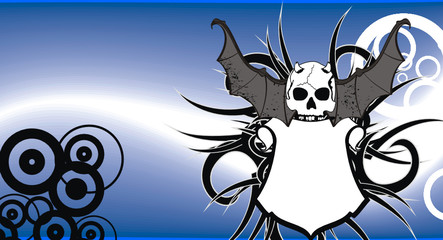 skull bat wings tattoo background6