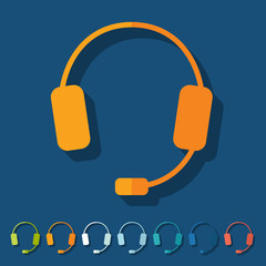 Flat design: headphones