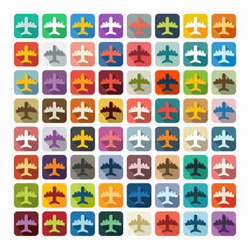 Flat design: plane