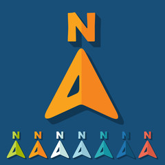 Flat design: compass