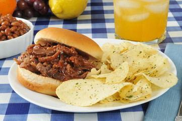Barbecue beef sandwich