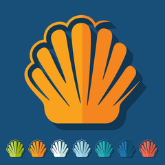 Flat design: shell