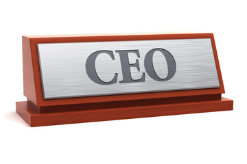 CEO Chief Executive Officer title on nameplate