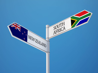 Serbia New Zealand  Sign Flags Concept
