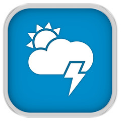 Parltly cloudy with possibility of lightning sign